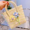 HD4396 Creme „Sweet Girl Yellow Hook Woven Flower Handbag Collection“ Pure Desire Sanftes Windspiel Orchidee Tragetasche 240315