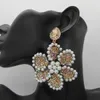 Boucles d'oreilles Boho grande goutte strass perle boucles d'oreilles pour femmes déclaration inde bijoux nouveau Pendientes 230831