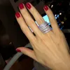 Missvikki Monaco Design Luxury Twist Stacks Stackable Rings for Womended Wedding Cubic Zircon Engagement Dubai Naija Bridal Finger 240312