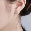 Boucles d'oreilles Karachi japon et corée du sud 2024 S925, clous d'oreilles en argent pur, amour personnalisé de haute qualité