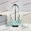 Fashion brand bag women's shoulder handbag Bl Elephant Half Moon bag Teeth Rivet Fold Trinity Locomotive Bag New Versatile Underarm One Shoulder Crossbody Handbag