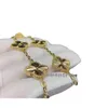Van Clover Designer Armband Pearl Leaf Gold Laser Märke Bangle Charm Armband Halsbandörhängen Diamond Wedding A JewelR226R