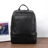 Backpack Men's Backpacks High Quality Soft Genuine Leather Simple Designer Laptop School Bags Large Capacity Travel Bag