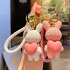 Diseñador Llaveros Cordones Estilo de moda Ins Tendencia Llavero Corazón de punto Conejo Llavero Colgante Coche Llavero Bolsa Decoración Accesorios de joyería Creativo Holi