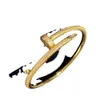 2023 New Arrive Full CZ Nail Bracelet with Crystal for Woman Gold Plated Heart Forever Love Bangle Jewelry for Womenhaml