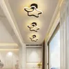 Plafonniers Nordic Moderne LED Couloir Lampe 3 Couleur Interrupteur Changeant Décoration Acrylique Luminaire Rond