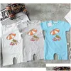 Rompertjes Baby's Casual Pak Beer Letter Colourf Korte mouw Jumpsuit Zomer 100% Katoenen Baby Merk Romper Pasgeboren Zachte Onesie Drop D Otk0D