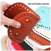 Fabric Pu Leather Bag Bottom For Knitted 22X10Cm Long With Holes Diy Shoder Handbag Making Supplies Drop Delivery Apparel Clothing Dhz2I