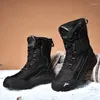 Scarpe da fitness Impermeabili da trekking Uomo Sneakers invernali da esterno per scarponi da neve Peluche Montagna Donna Turismo Caccia