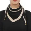 スカーフ寒い天気スカーフ編み厚い暖かい女性の首の保護のための磁石リンクソフト冬の暖かい色のマッチ