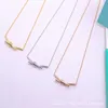 Designer Tiffay och Co High Version Knot Necklace Cross Collar Chain Female Gu Ailing Samma Instagram Style Simple End Sense