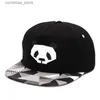 Boll Caps Fashion Spring Summer Lovers Baseball Cap Hip Hop Street Dance Caps Man Ms Cute Panda Rubber Snapback Hats Sport Leisure Hatsy240315