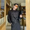 Männer Jacken 2024 Frühling Koreanischen Stil Personalisierte Doppel Layered Kragen Design Männer Casual Lose Einfarbig Jacquard Jacke M-XL