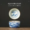 Cups Saucers Jingdezhen-Hand-painted Blue And White Cup Inlaid With Gold Ceramic Tea Set High-End Bowl