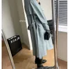 Canggumu 2024 Spring Fashionable Long Windbreaker Women's Coat Korean Casual Slimming Midjeband Cardigan 5113