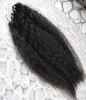 Extensions de cheveux humains Remy à boucle Yaki grossière, 100g, Extensions de cheveux humains crépus et lisses, Micro perles Yaki Micro Bead6494132