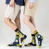 Women Socks Illustration Trend Medium Tube Couple High Top European And American Fashion Street