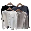 Miu chemise créateur qualité originale chemisiers femme chemises Maillard lettre Cardigan ample et confortable polyvalent tendance