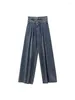 Jeans pour femmes 2024 Summer Korean Fashion Y2K Baggy Femmes Taille Haute Bleu Denim Pantalon Streetwear 2000s Pantalons longs 90s Vintage Tide