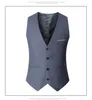 Gilet da uomo elegante gilet da uomo slim gilet grigio nero blu navy moda casual scollo a V stile da lavoro