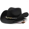 Berets Women Bohemian Sun Hat for Fooldable Beach Hats Lets Letni papier Słoma Biała Panama Travel UV Protection Cowboy