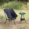 Mobilier de camp Portable en aluminium lune chaise légère en alliage d'aluminium Tube cadre sac à dos randonnée pêche voyage noir YQ240315