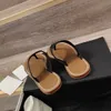 Top quality flip flops flat sandals Leather Colorblock Pattern T-Strap flats slip on shoes Real leather sole luxury designers Slides factory footwear