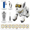 Transformation Toys Robots New Childrens Toy Robot Dog Control Control Pet Dog Toy Intought Touch Remote Tround Remote Stunt Walking Electric Pet Dog YQ240315