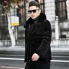 Autumn/winter Mens Fur Coat Fashion Mink Hair Casual Jacket Thickened Warm Slim Fit Sweater