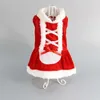 Hundkläder Red Pet Christmas Transformations Santa Claus Clothing Classic Coat