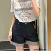 Shorts pour femmes Nanyou haut de gamme LOE * printemps été nouveau 24SS couleur poche en cuir étiquette short frisé taille haute jean pour femme A3YM