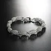 Charme Armbänder Charme Armbänder 925 Sterling Silber 8 Zoll hohl Round Perlenarmband für Frau Mann Mode Hochzeit Schmuck Geschenk