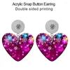 Dangle Earrings LOVE MOM Sunflower Happy Easter 12mm 18mm Snap Button Heart Acrylic Eardrop Ear Stud DIY Jewelry R1350