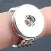 Cluster Rings 10PCS Wholesale Elastic Snap Ring Jewelry DIY 18mm Metal Snaps Button Ring For Women Fashion Jewelry L240315