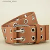 Belts Canvas Belt Mens And Womens Fashion Simple Double Needle Buckle Trend Leisure Belt Mens Youth Cargo BeltY240315