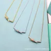 Designer tiffay and co High Version Knot Necklace Cross Collar Chain Female Gu Ailing Same Instagram Style Simple end Sense