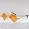 Lunettes de soleil pour femmes losange fantaisie hommes lunettes à la mode en alliage de haute qualité concepteur UV400 lentilles solaires lunettes Ter