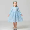 Kız Elbiseleri Bebek Prenses Elbise Sevimli Kızlar Bahar Giysileri Uzun Kollu Çocuk Dantel Elbiseler Fantasia Menina 240315