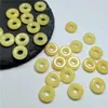 Pendant Necklaces 50Pcs 12mm Ancient Style Peace Buckle Imitation Jade Colored Glass Beads For Jewelry Making DIY Accessories