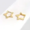 Five Pointed Star Shaped Personalized Fashionable Gold Female Earrings, Niche and High-end Feeling