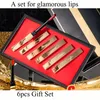 Pimary Little Gold Bar 6 Piece Lipstick Set High Quality Velvet Matte Matte Lipstick Wholesale Makeup