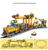 Model Train Model Building Kits Electric Trains Kit Building Blocks toys Mechanical Rail Trai Railway Car Figures DIY Toys for Children Christmas Gifts