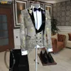 Najnowsze mężczyzn zestaw Gala ślubna Gala Prabian Mariage stroje krawieckie wieczorne impreza moda Veet Lapel Blazer Vest Pants 3pcs