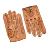 Neue Ankunft Luxus Herren Echte Leder Handschuhe Schaffell Handschuhe Mode Männer Schwarz Atmungsaktive Fahr Handschuhe Für Männliche Fäustlinge Y2001237U