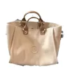 2024 Designer Summer Beach Handbag C Letter Shoulder Flash Office High Quality Classic Canvas Bag With Button Retro Women's Bagbag