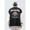 Niestandardowe bawełniane litery i cyfry Nowa moda kurtka baseballowa Jesien Man Black Letterman Plussize Mens Varsity Jackets 56 S