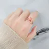 New Rose Rotating for Opening Decompression Ring Instagram Style Women