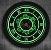 Orologio con numeri romani vintage con motivo floreale Numeri numerici incisi al laser a LED Orologio da parete decorativo con retroilluminazione a LED4474572