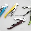 Öppnare Servitör Corkscrew Wine MTI-Funktionell 2 i 1 flaska Rostfritt stål Key Kitchen Gadget Bar Tillbehör 065210 Drop Leverans H DH39E