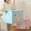 Bins schattige cartoon quilt opbergtas dikker waterdichte stofdichte kleding speelgoed opslag organizer garderobe organisator huis opbergdoos